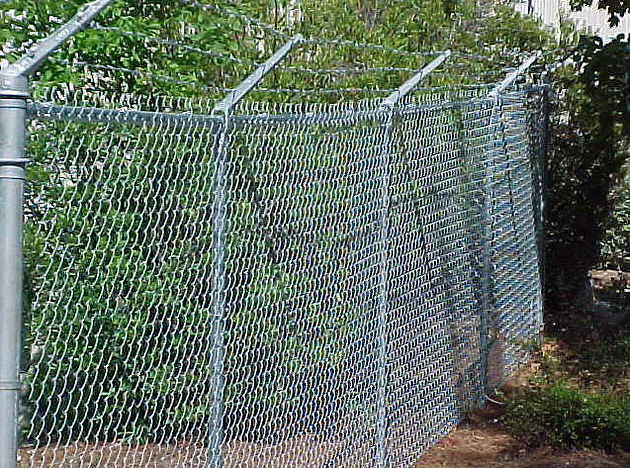 Chain link fence combination