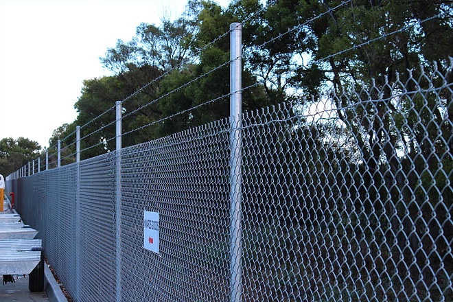 Welding and installation of the chain link fence