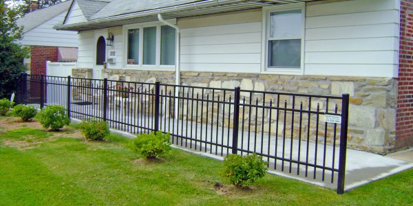 Various galvanized fence railings