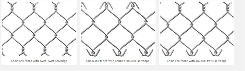 The edge processing mode of the chain link fence