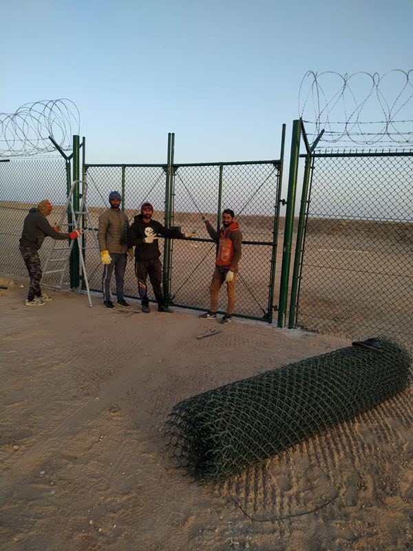 The 100km PVC coated chain link fence project in Kuwait