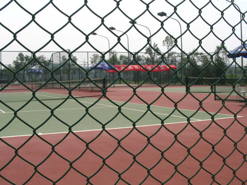 Those uses of plastic coated wire chain link fence