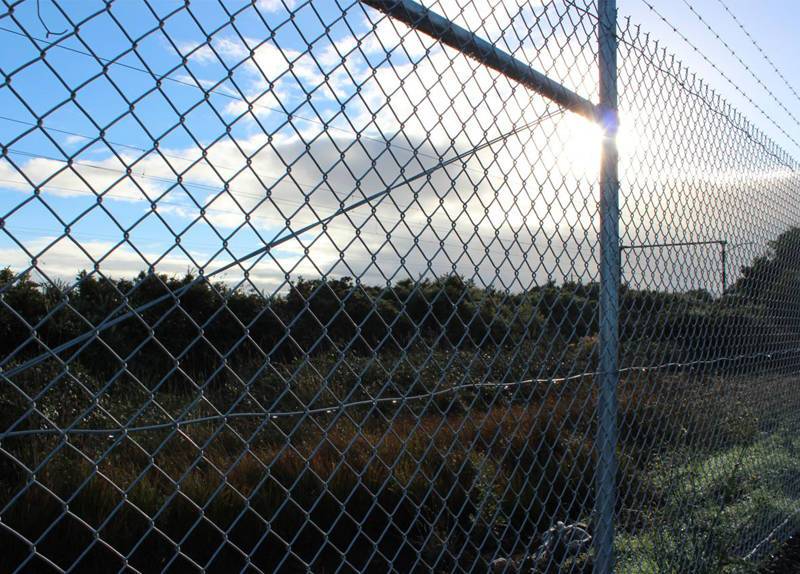 The appearance of the chain link fence is good in color